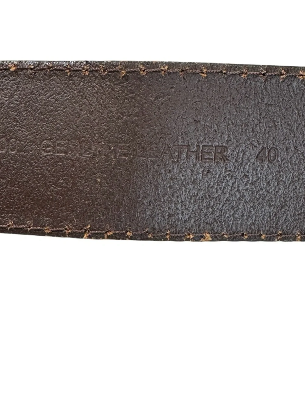 Carhartt Brown Leather Belt with Brass Buckle Size 40